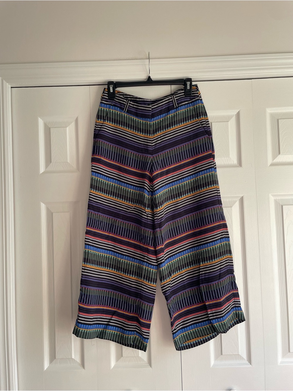 LOFT Wide Leg Striped Pants in Purple, Blue, Green, Pink
